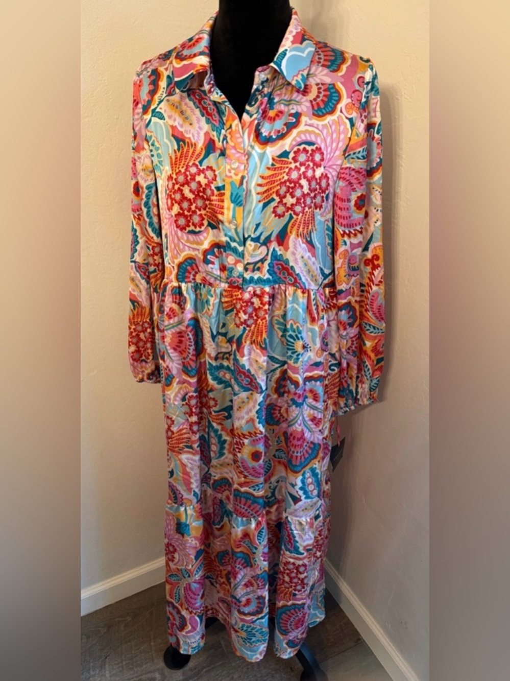 Brand New With Tags Cynthia Rowley Multicolor Floral Print Dress (Size M)